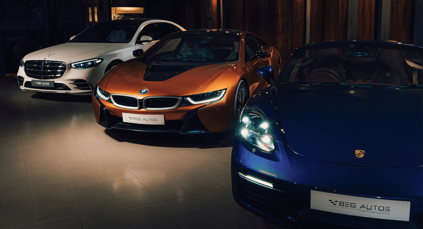 Luxury car showroom
